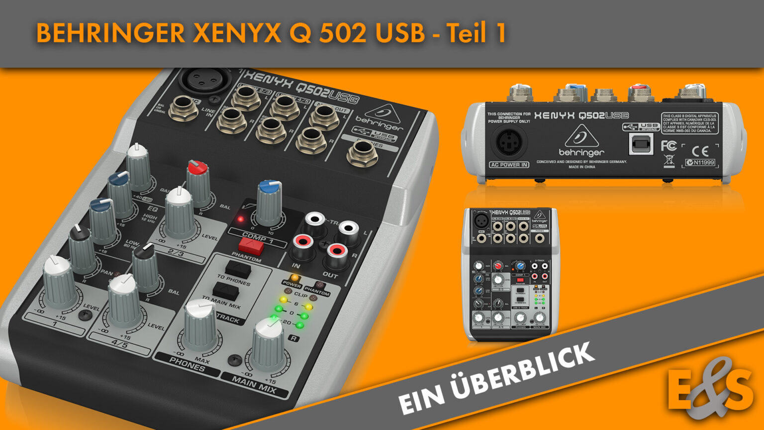 Behringer XENYX Q502USB MiniMischpult im Test bei Event und Studio